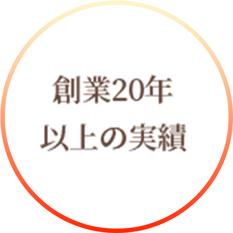 創業20年以上の実績